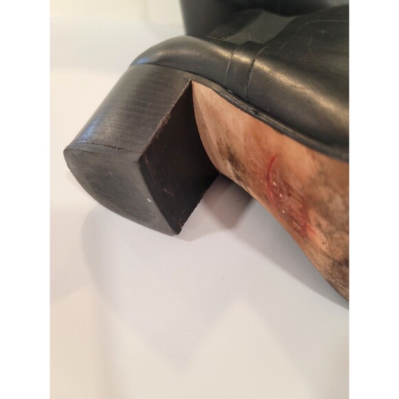 Vince Camuto Leather Ankle Boots Women Size 8.5 M Heel Round Toe Slip On - Picture 16 of 16